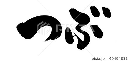 筆文字　つぶ　　つぶあん　イラスト 40494851