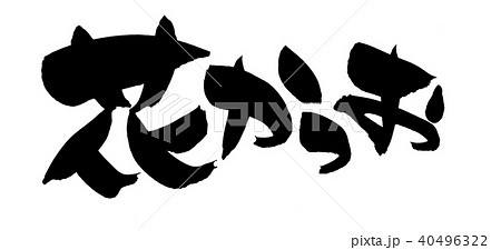 筆文字　花かつお　食べ物　　イラスト 40496322