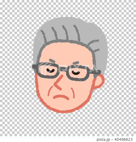 Displeased senior man's face Displeased senior man's face 40496623