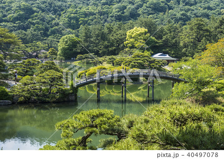 新緑の栗林公園 新緑の栗林公園 40497078