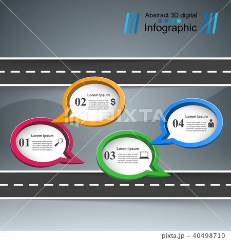 Road infographic design template and marketing icons. Road infographic design template and marketing icons. 40498710