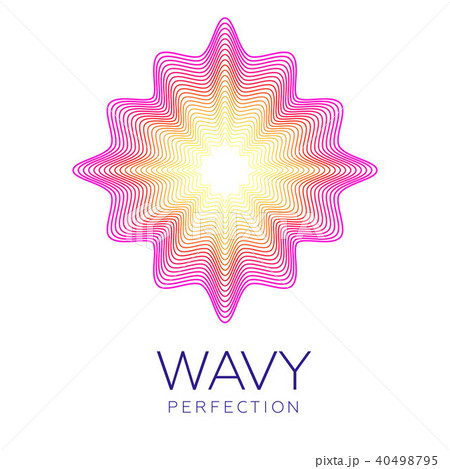 Fantastic abstract flower, gradient blending lines 40498795