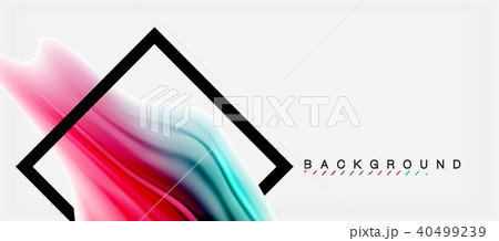 Blurred fluid colors background, abstract waves lines, vector illustration 40499239