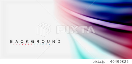 Blurred fluid colors background, abstract waves lines, vector illustration 40499322