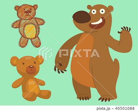 Bear animal vector mammal teddy grizzly funny happy cartoon predator cute character illustration. 40501088