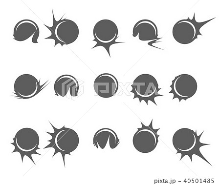 Kkick flying balls motion trails silhouette logo 40501485