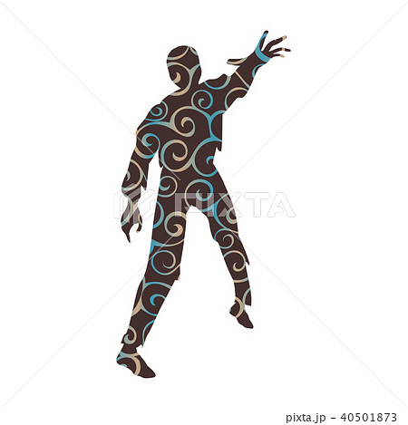 Zombie pattern silhouette scary monster fantasy 40501873