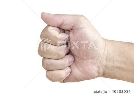 Man hand isolated on white background 40502054