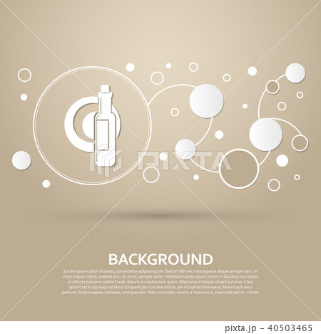 Beer, wine bottle on a brown background with elega Beer, wine bottle on a brown background with elega 40503465