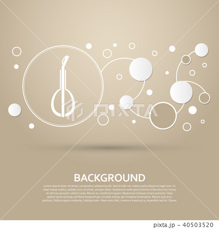 Balalaika icon on a brown background with elegant 40503520