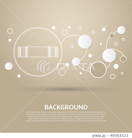 scarf icon on a brown background with elegant styl 40503521