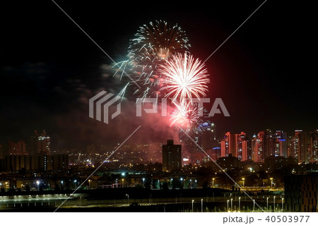 Fireworks in honor of Israel's Independence Day Fireworks in honor of Israel's Independence Day 40503977