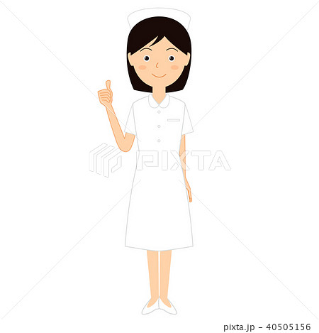 親指を立てる若い女性看護師のイラスト素材のイラスト素材
