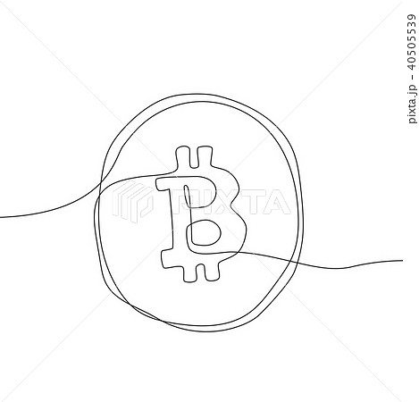Bitcoin - one line design style illustration Bitcoin - one line design style illustration 40505539