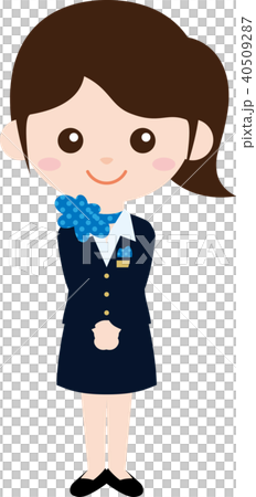 人職業製服（女）前面 40509287