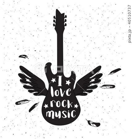 Guitar silhouette on a white background Guitar silhouette on a white background 40510737