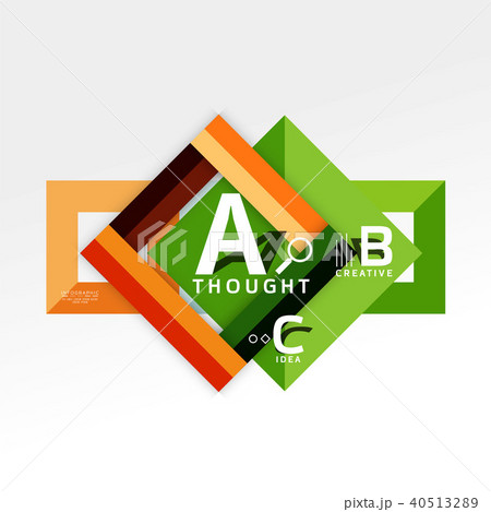 Geometric infographic banner, paper info diagram created with color shapes Geometric infographic banner, paper info diagram created with color shapes 40513289