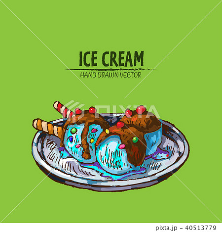 Digital vector detailed line art ornamented ice 40513779