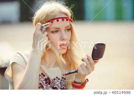 refined tender young woman with beautiful refined tender young woman with beautiful 40514996