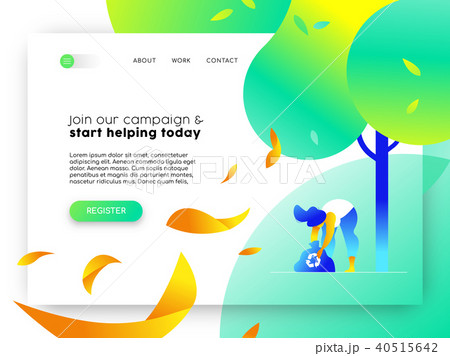 Nature help online web landing page template Nature help online web landing page template 40515642