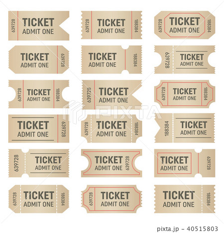 Creative vector illustration of blank shapes of tickets isolated on background. Art design templates Creative vector illustration of blank shapes of tickets isolated on background. Art design templates 40515803