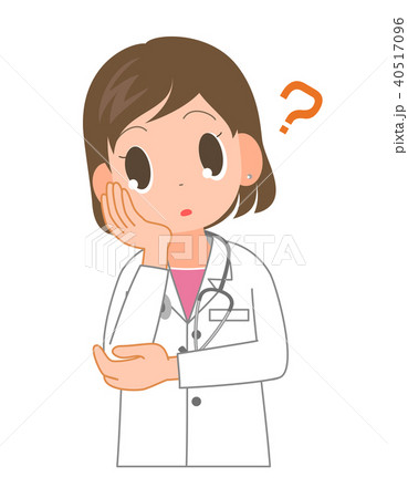 女医 考えるのイラスト素材