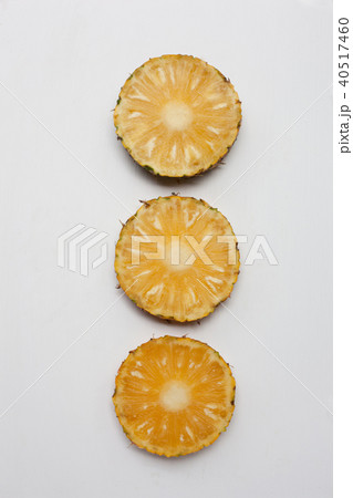 Slices of pineapple  isolated on white. 40517460