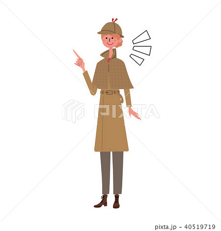 探偵　イラスト　若い女性 40519719