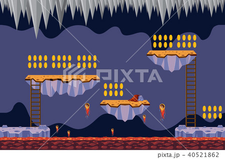 Coin Collecting Game Lava Theme 40521862