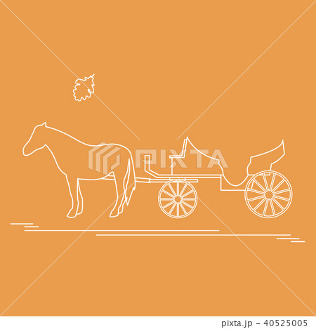 horse-drawn carriage and oak leaf Travel and horse-drawn carriage and oak leaf Travel and 40525005