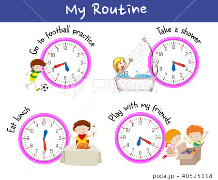 Children and routine in a day 40525118