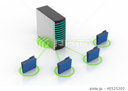 Server with file folder Server with file folder 40525202