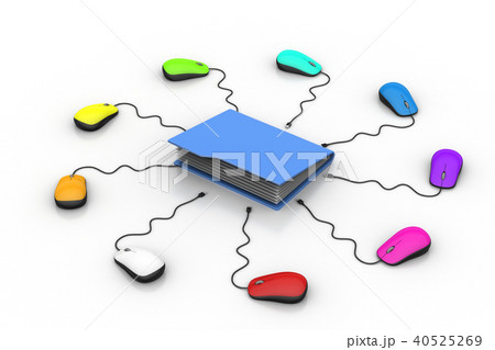 Computer mouse with file folder Computer mouse with file folder 40525269