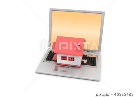 House model on the laptop 40525435