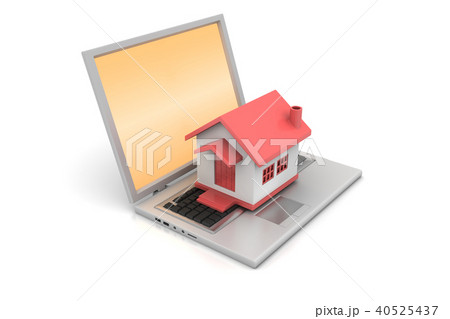House model on the laptop 40525437