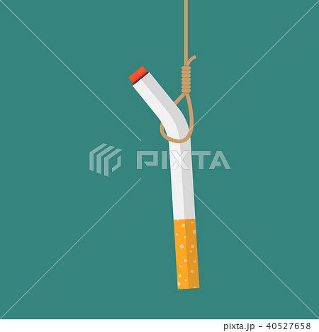 Cigarette hanging with rope concept 40527658