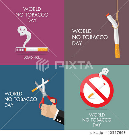 World no tobacco day poster set 40527663