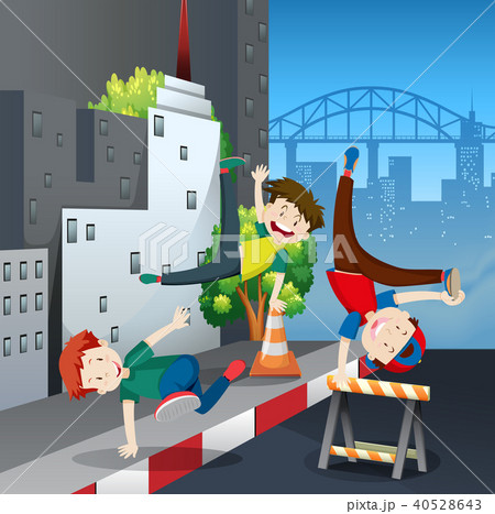 Bboy Street Dance Battle in City 40528643