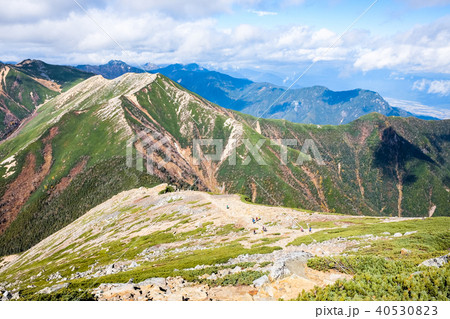 常念岳山頂からの眺め 常念岳山頂からの眺め 40530823