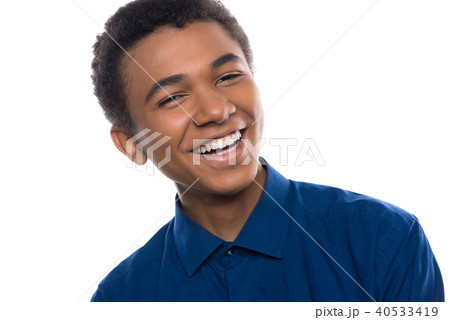 Portrait of cheerful african american teenager Portrait of cheerful african american teenager 40533419