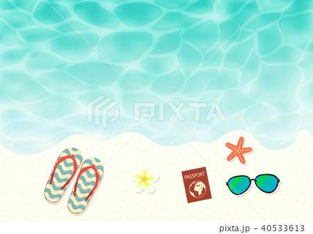To view beach for background. Vector illustration 40533613