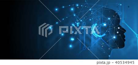 Artificial intelligence. Technology web background 40534945