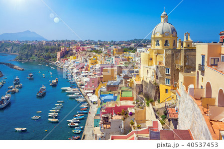 Beautiful colorful Procida island, Italy 40537453