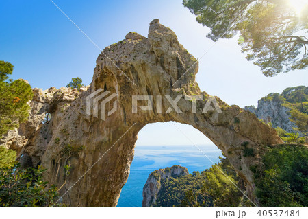 Arco Naturale is natural arch in Capri, Italy 40537484