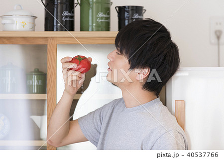 男性　料理　トマト 40537766