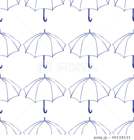 Seamless pattern with doodle umbrellas. For fabric Seamless pattern with doodle umbrellas. For fabric 40538535
