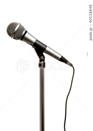 Chrome microphone seen from the side Chrome microphone seen from the side 40538846