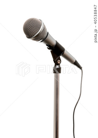 Chrome microphone seen from an angle Chrome microphone seen from an angle 40538847