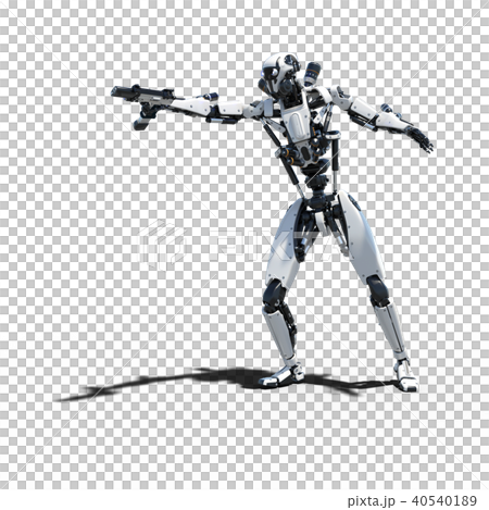 人型ロボット　perming3DCGイラスト素材 40540189