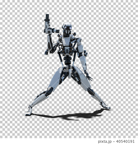 Humanoid robot perming3DCG Illustration material 40540191